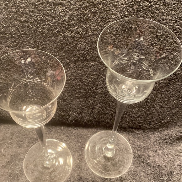 Two EUC Etched Glass Candle Holders - Picture 8 of 9